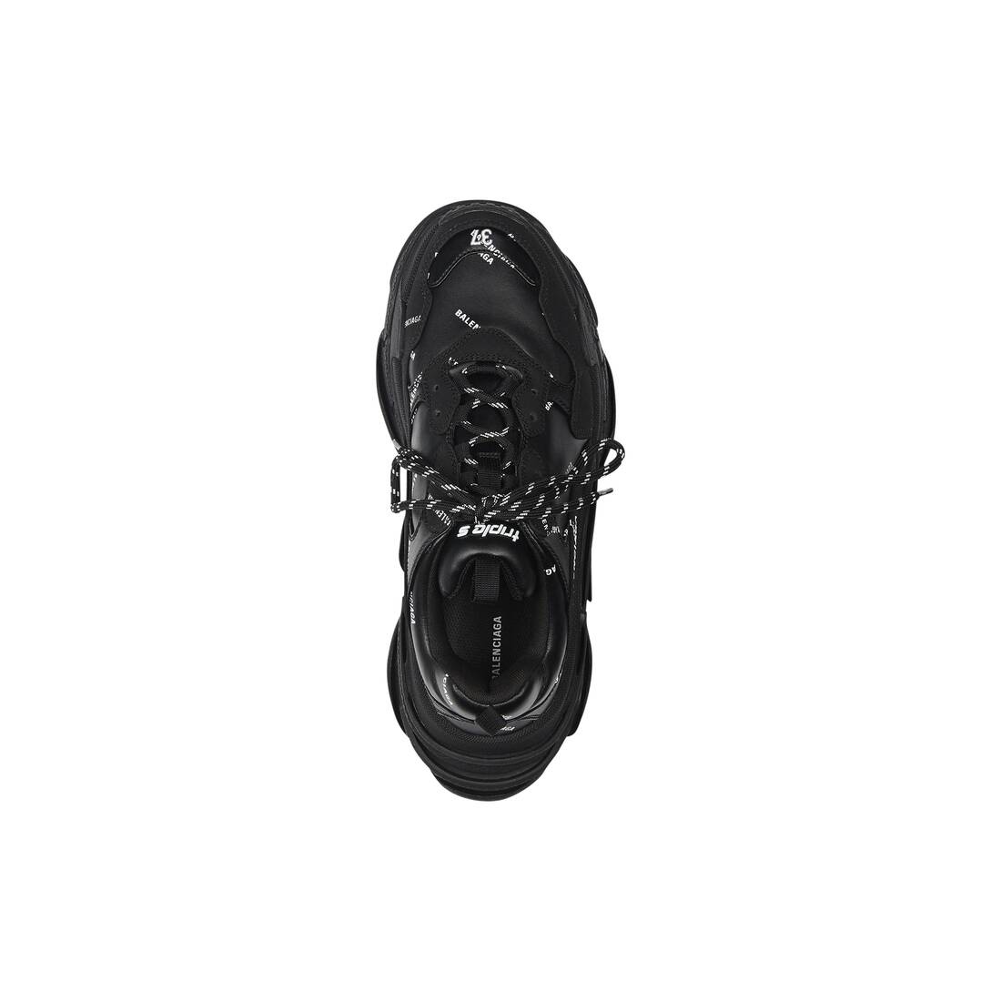 Women’s Triple S Sneaker Allover Logo in Black - Image 4